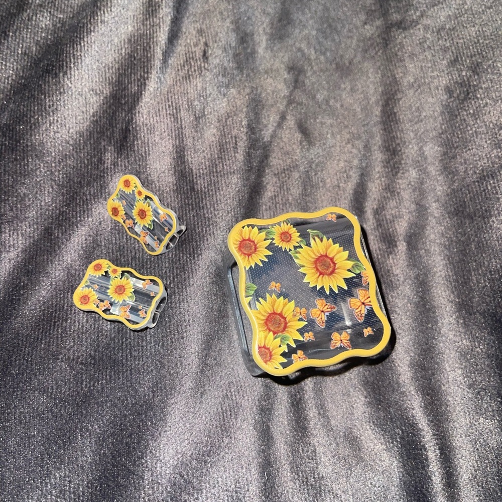 Sunflower Hair Clip Set